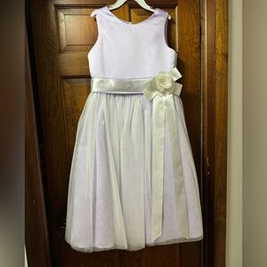 Elegant Lavender Kids Dress with Satin Bow